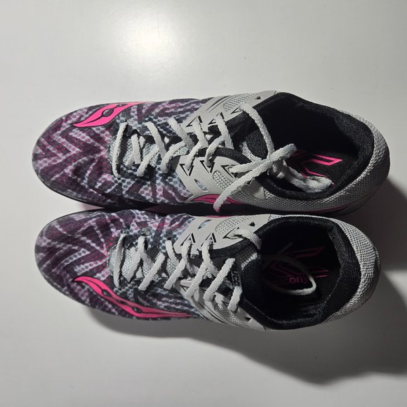 Saucony Women's Havoc XC Spike Pink / Gray / Black 8.5 - Picture 7 of 8